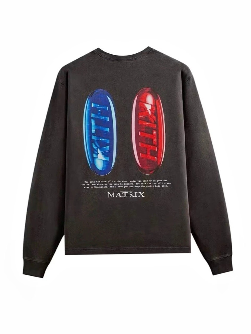 Kith x The Matrix Red Pill Blue Pill Long Sleeve Tee - Picture 4 of 6